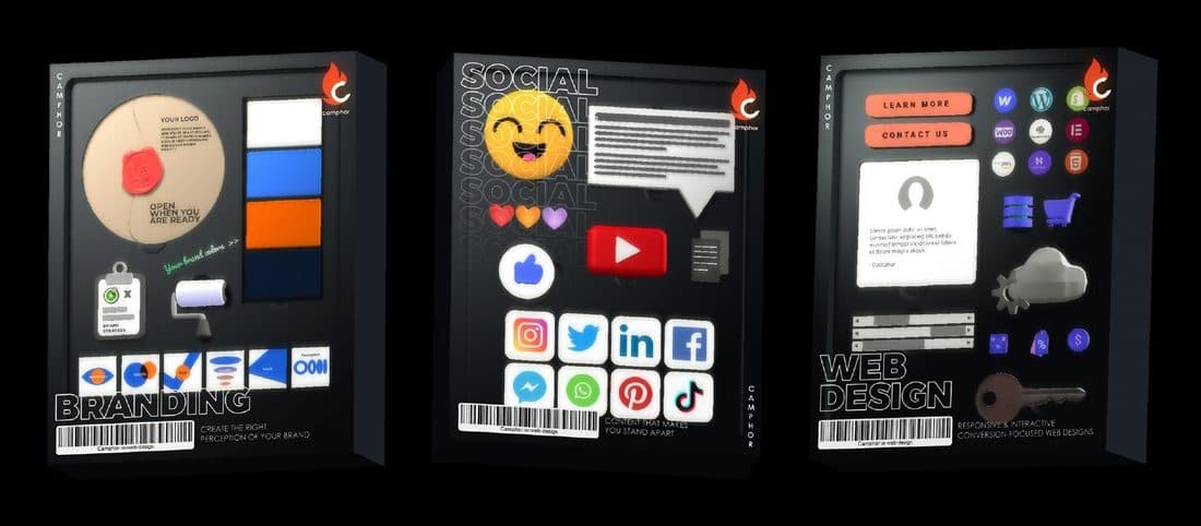 Selected work — Social kit